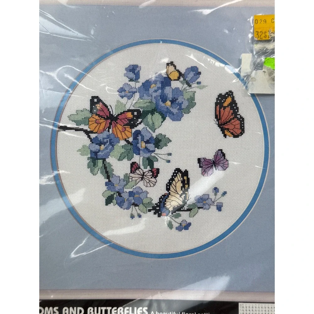 Vintage Dimensions Blossoms and Butterflies No Count Cross Stitch Kit 11